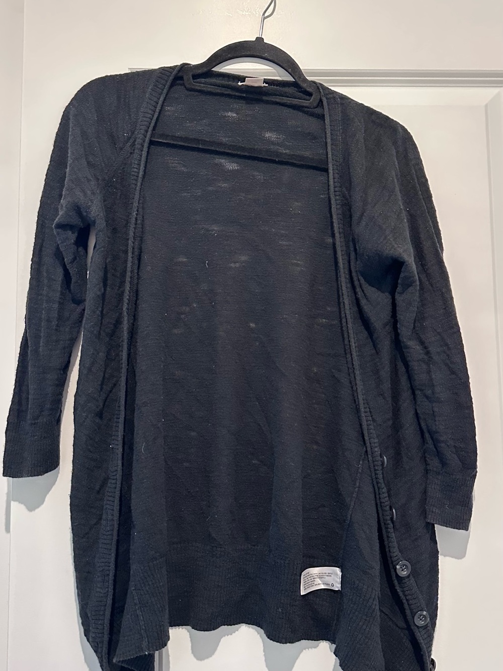 Mossimo Women's Black Open Front Knit Cardigan - Picture 1 of 3